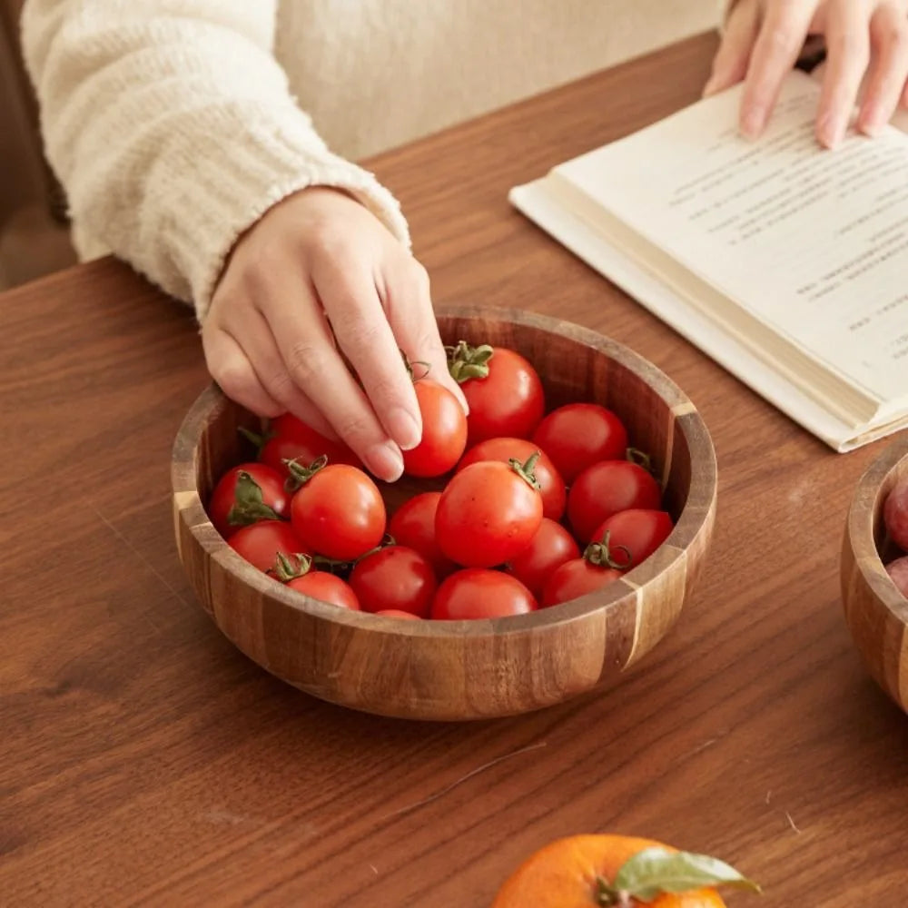Natural Vintage Acacia Wooden Bowl