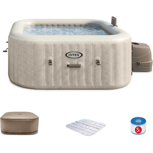 Outdoor Inflatable Portable Hot Tub,  Spa Cover