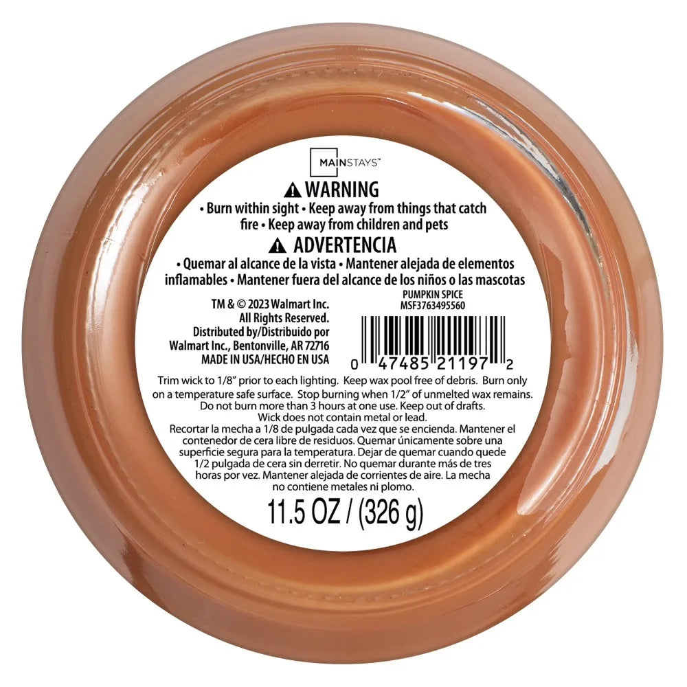 Pumpkin Spice Scented Three Wick Large Candle