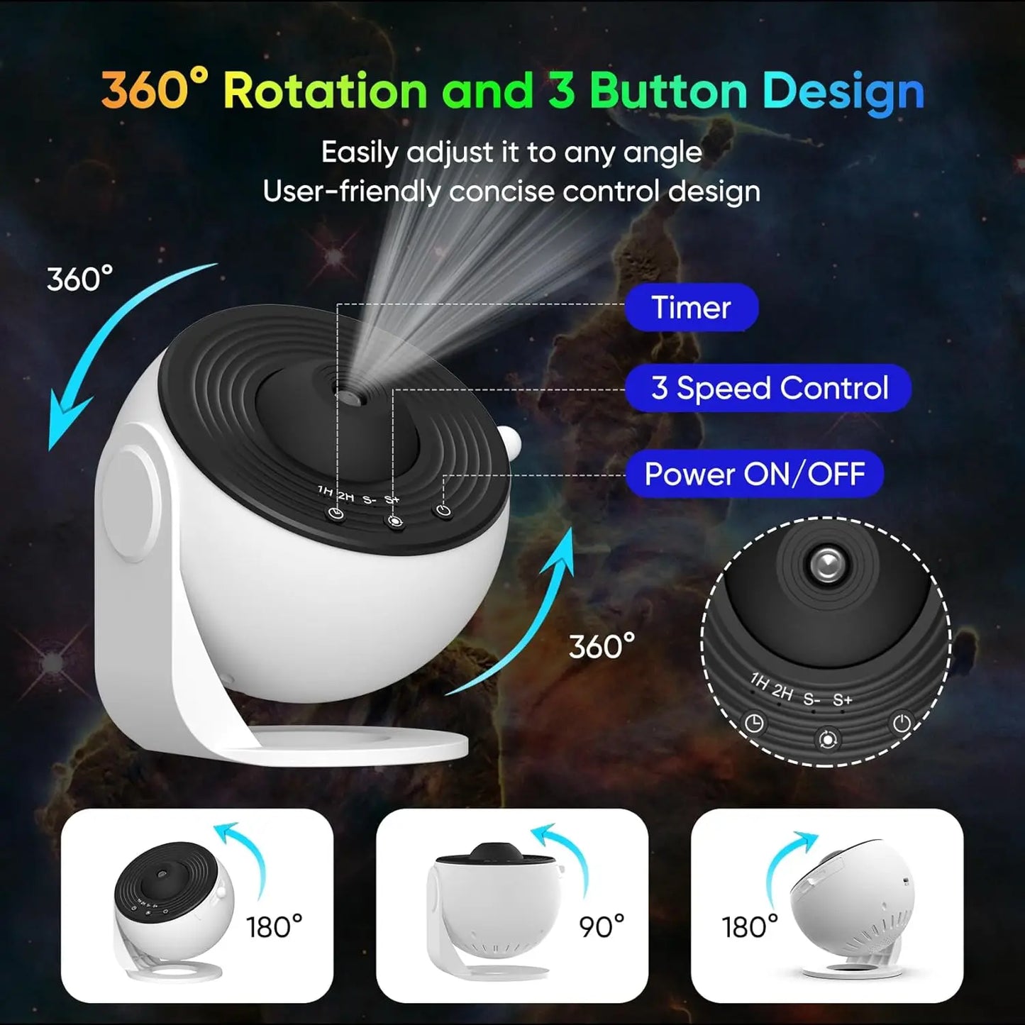 Galaxy Projector, HD Image, 13 Film Discs