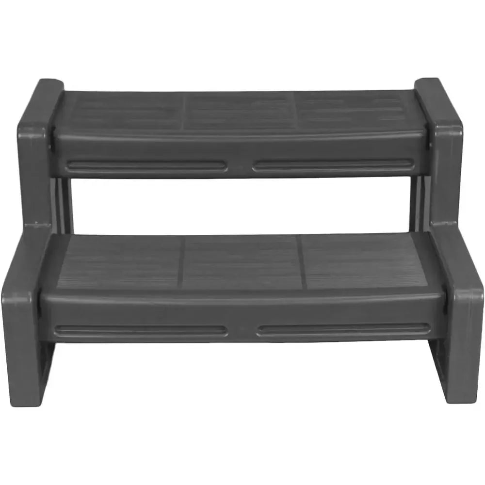 Resin Multi-Position Home Spa and Hot Tub Steps, 29 Inch, Gray