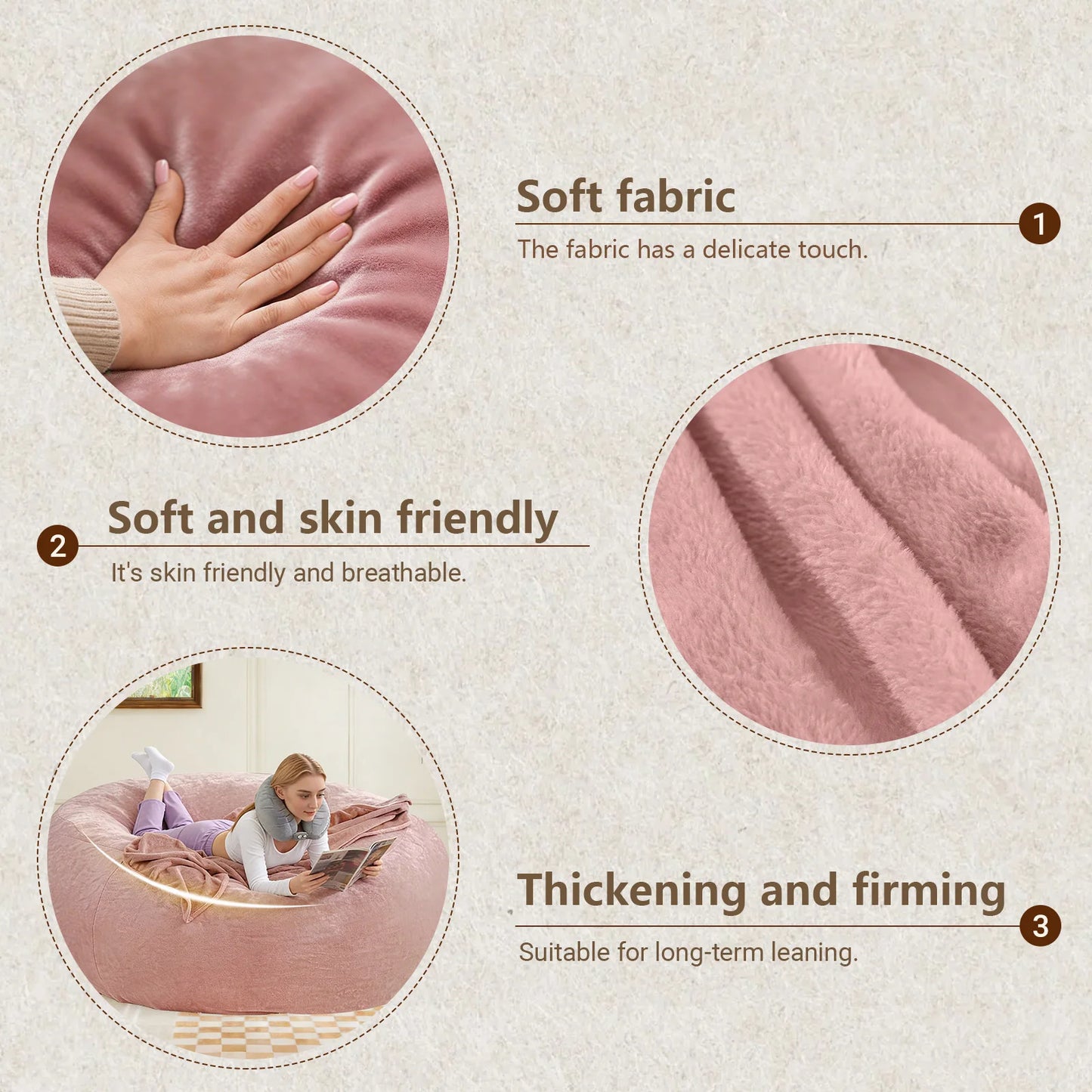 120CM×120CM×60CM, adult beanbag chair  memory foam chair,
