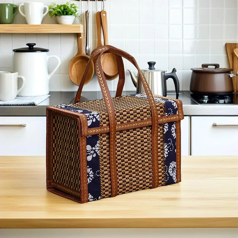 Folding Picnic Basket with Double Handles