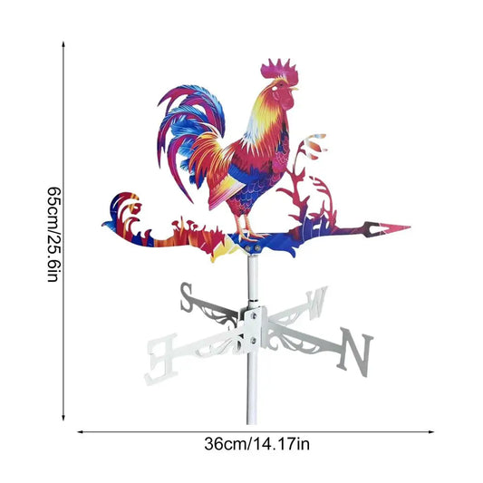 Rooster wolf Cottage Weathervane - Wind Direction Indicator