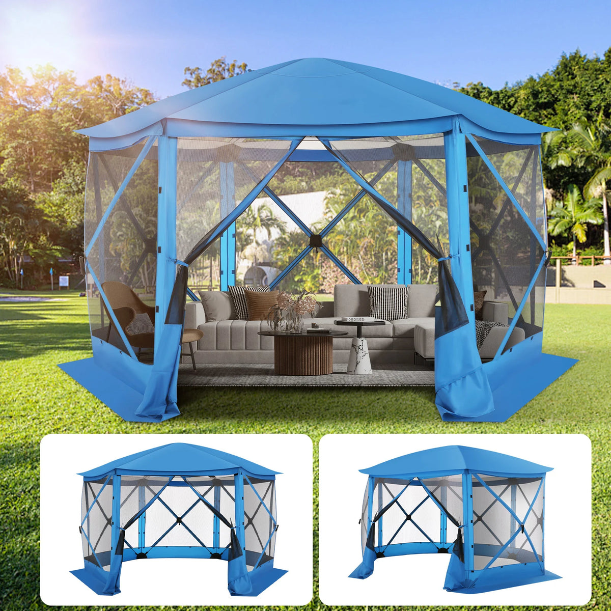 Pop up Gazebo Screen Tent Screen House for Camping, 12x12