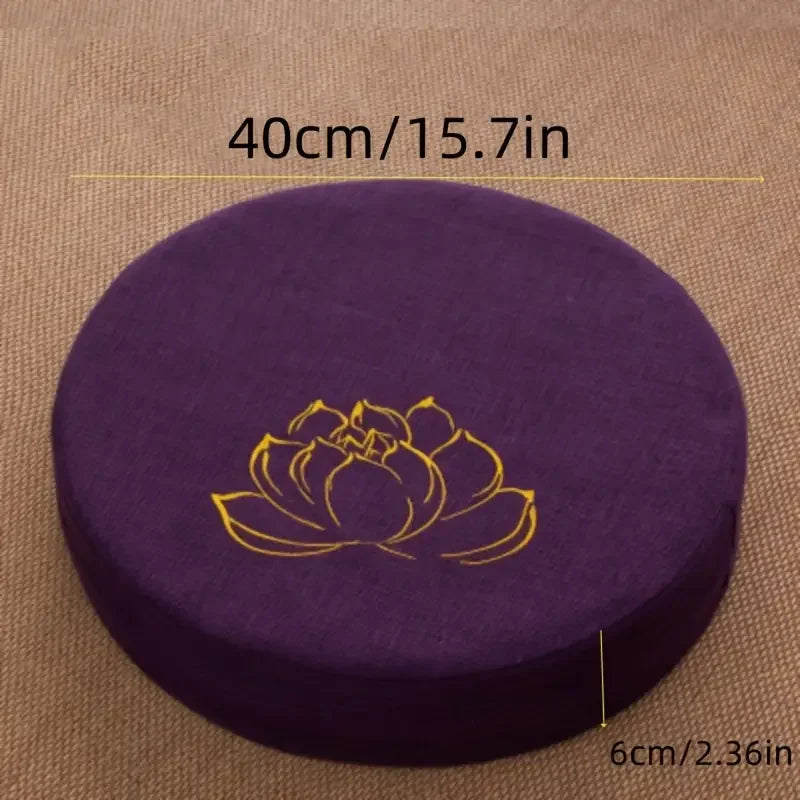 40X6CM Yoga Meditation Linen Cushion  Mat Removable Washable