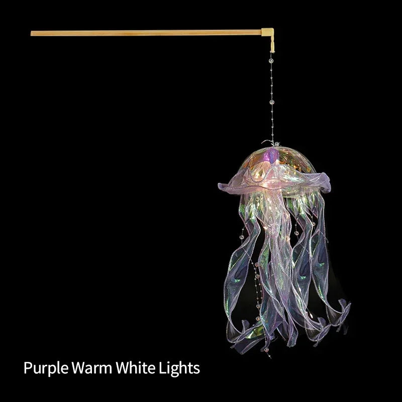 Jellyfish Lamp Hanging Night Light Under Colorful
