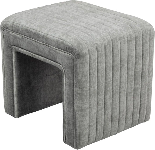 Vanity Stool Chair, Linen Ottoman Foot Stool