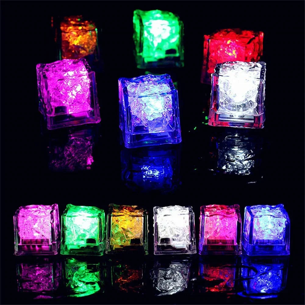 Waterproof Led Ice Cube Multi Color Flashing Glow in The Dark Light