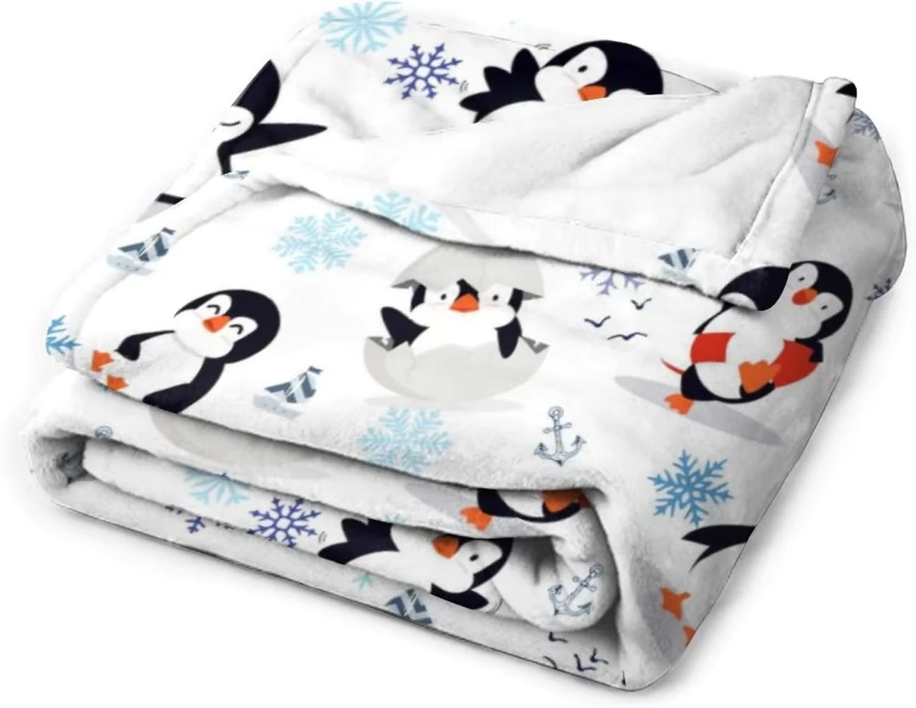 Animal Penguin Blanket Ultra Soft Cute  Flannel Fleece Throw Blankets