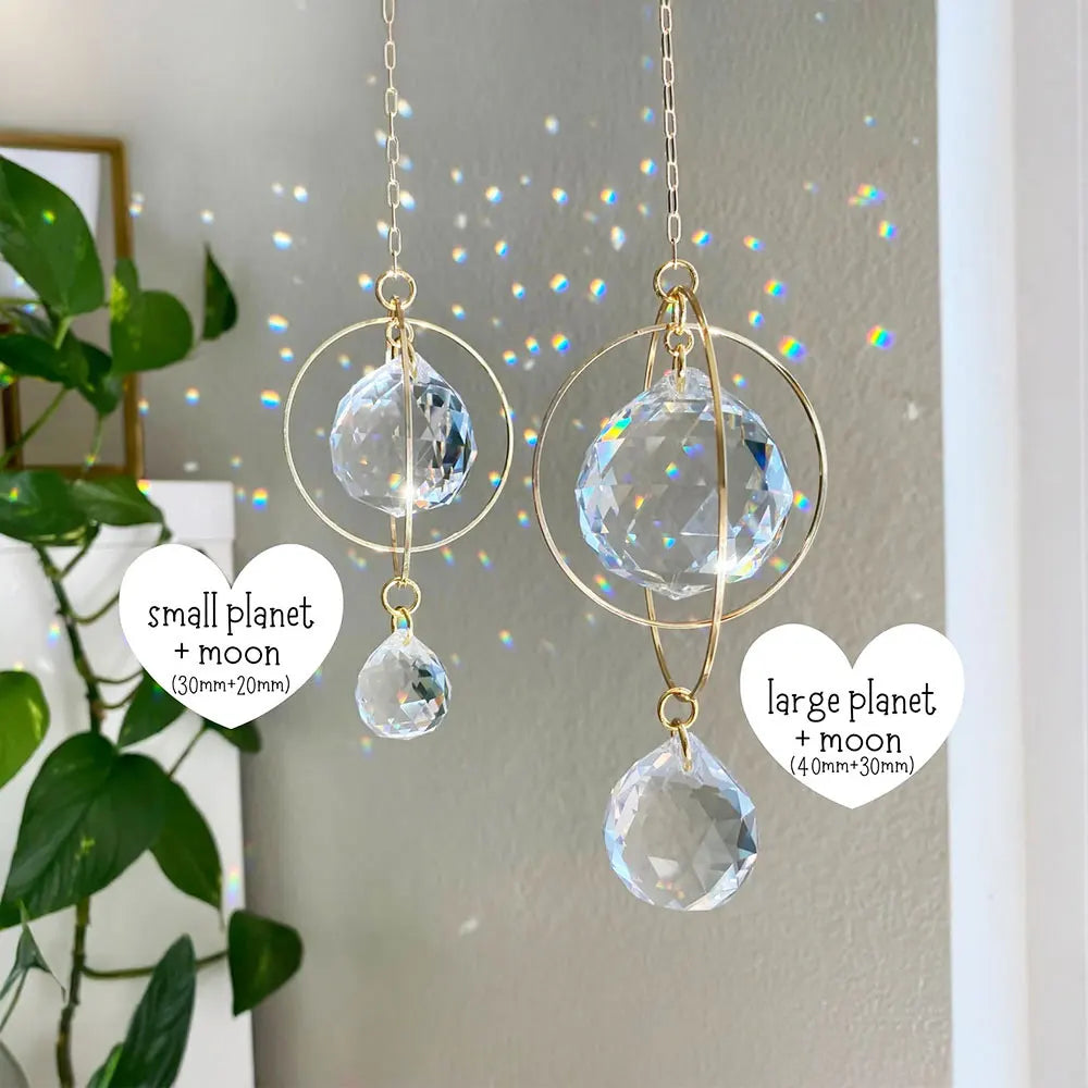 1pc Crystal Sun Catcher Galaxy Metal Ring Crystal Jewelry Sun Catcher