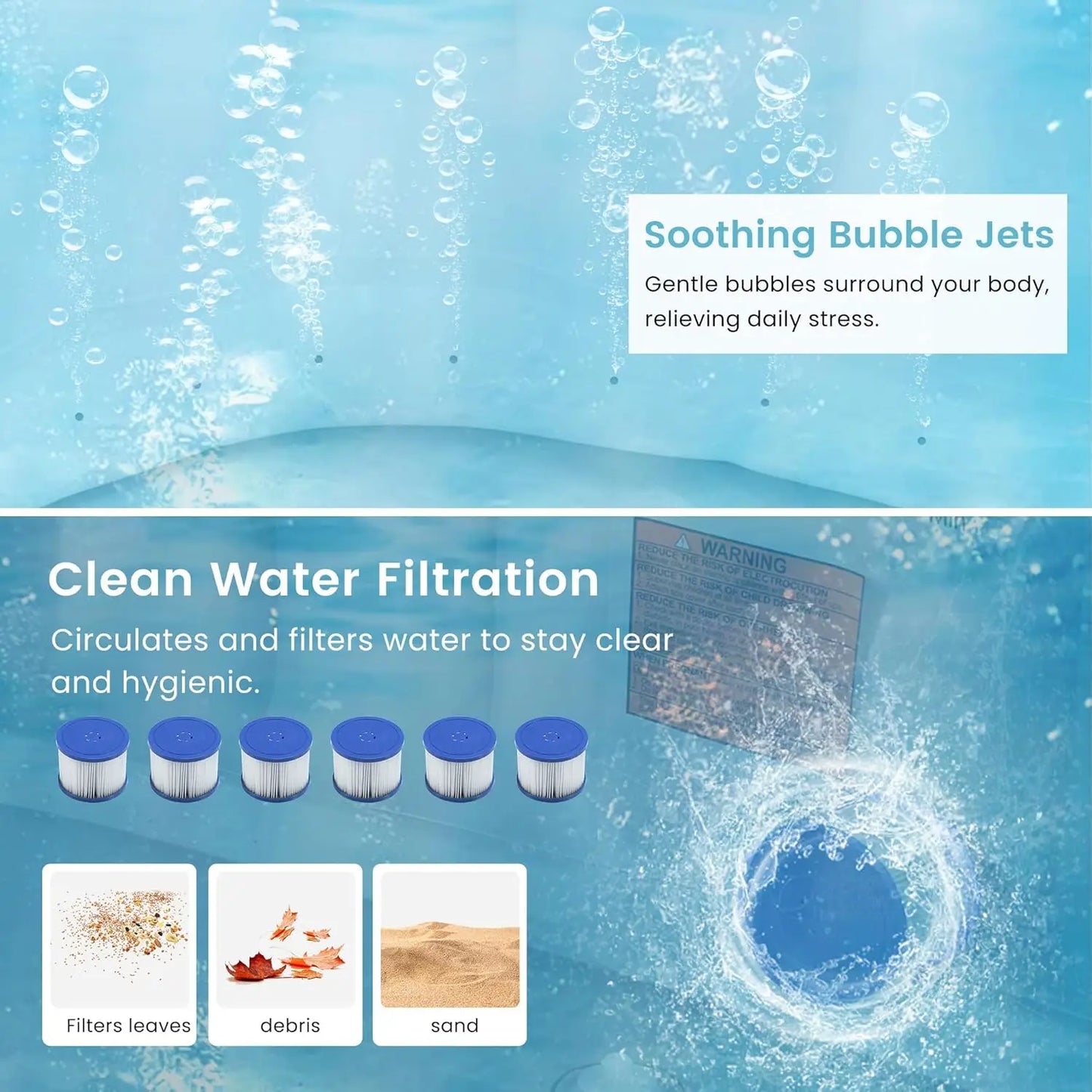 Portable Outdoor Spa Four To Six Person Inflatable