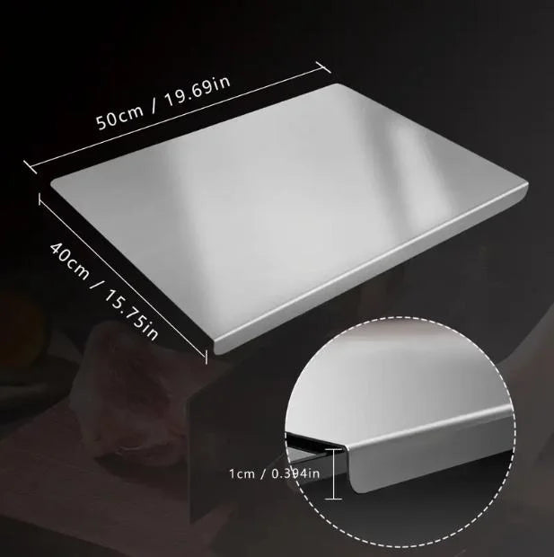 Stainless Steel Chopping Board, Non-slip Kitchen Chopping Board