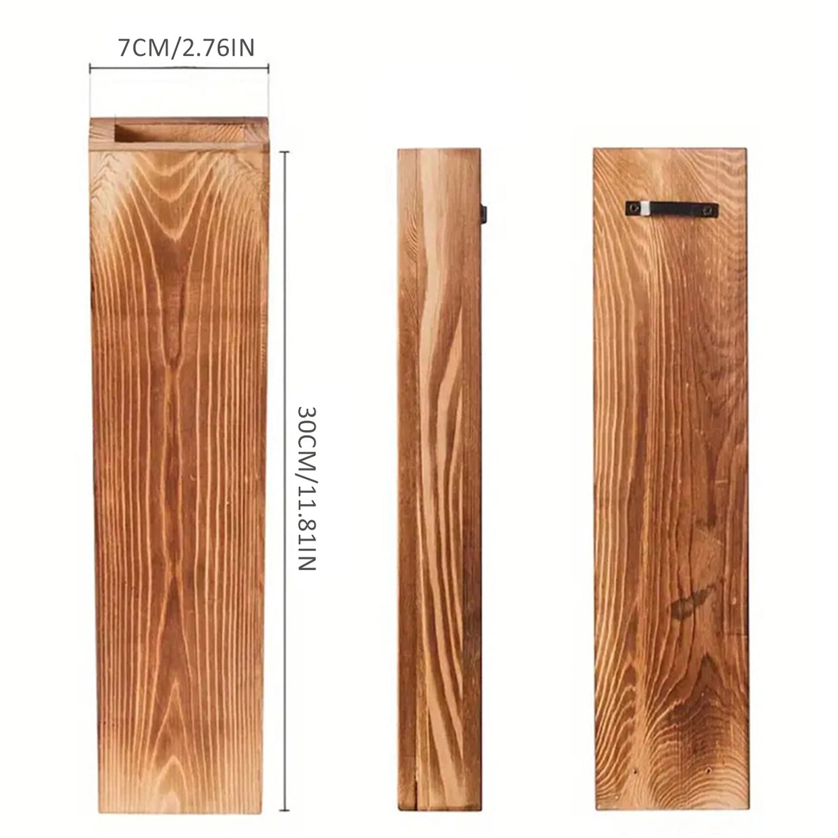 1pc Wall Planter Modern Solid Wood Vase