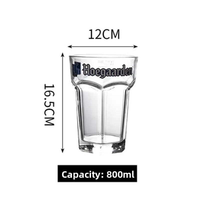 3L White Craft Beer Glass Heat Resistant Large Hexagonal Pint Glass