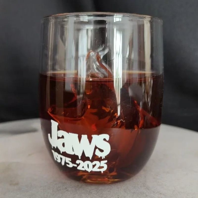 3D Shark Glass Cup Stemless Wine Glass
