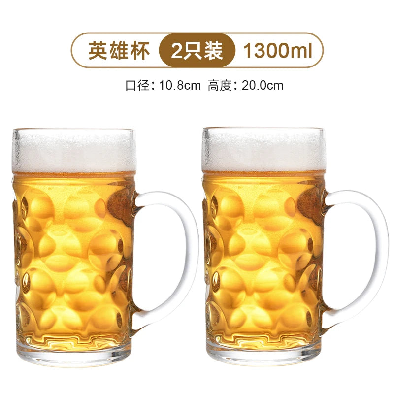 Thickened Glass Beer Mug Ultra Large Capacity