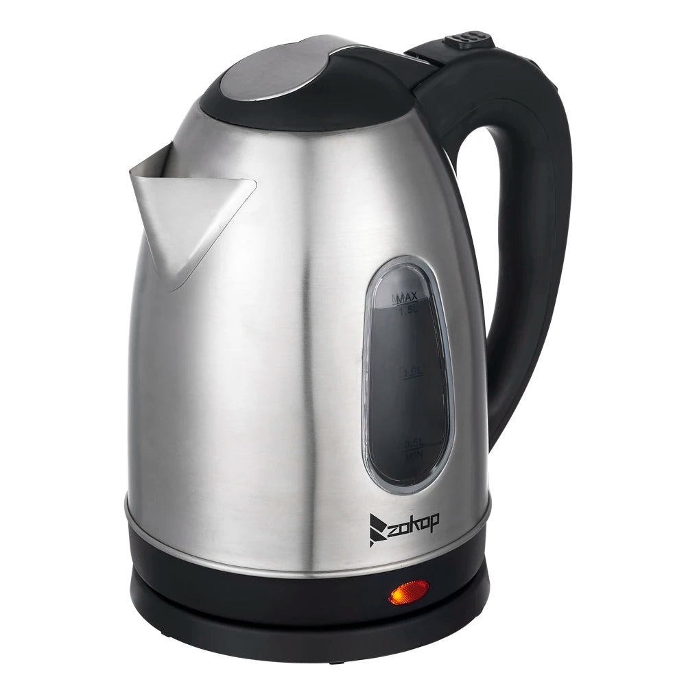 1.5L stainless steel electric kettle Silver gray