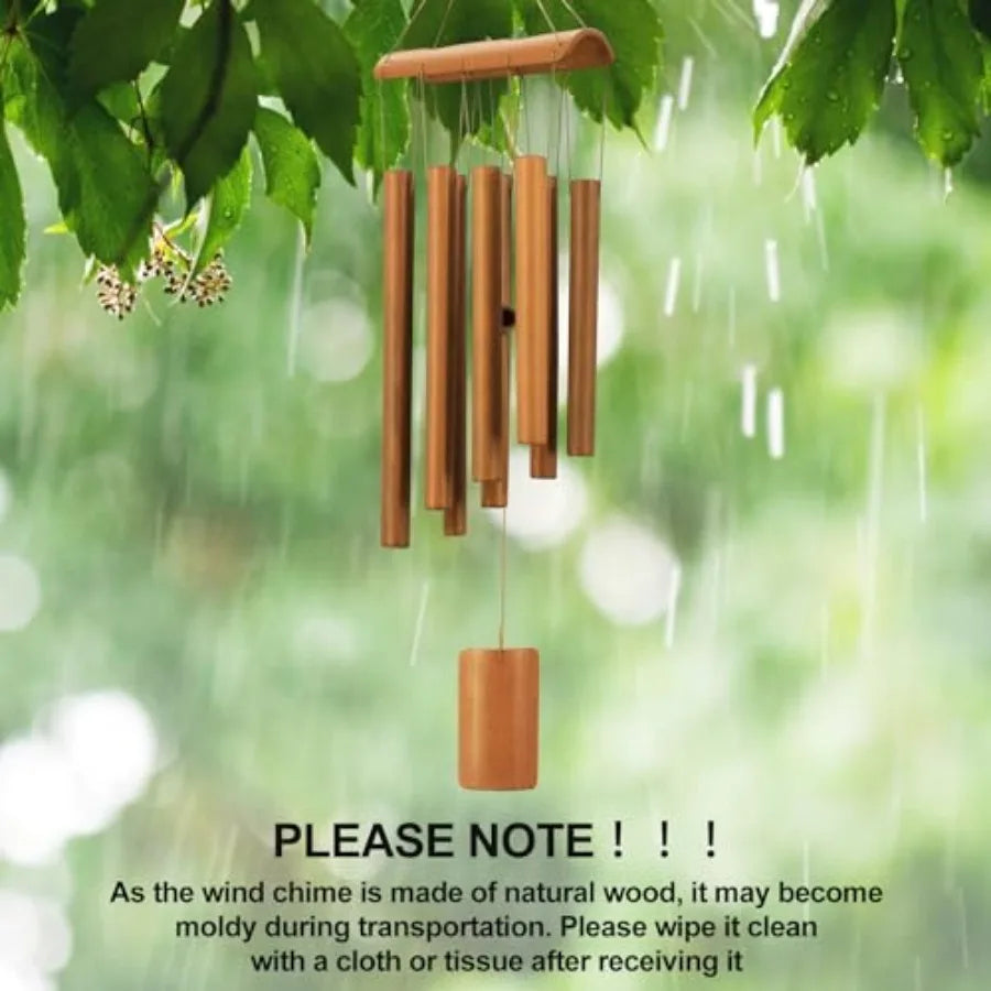 Bamboo Wind Chimes, Memorial Sympathy Wood Wind Chimes