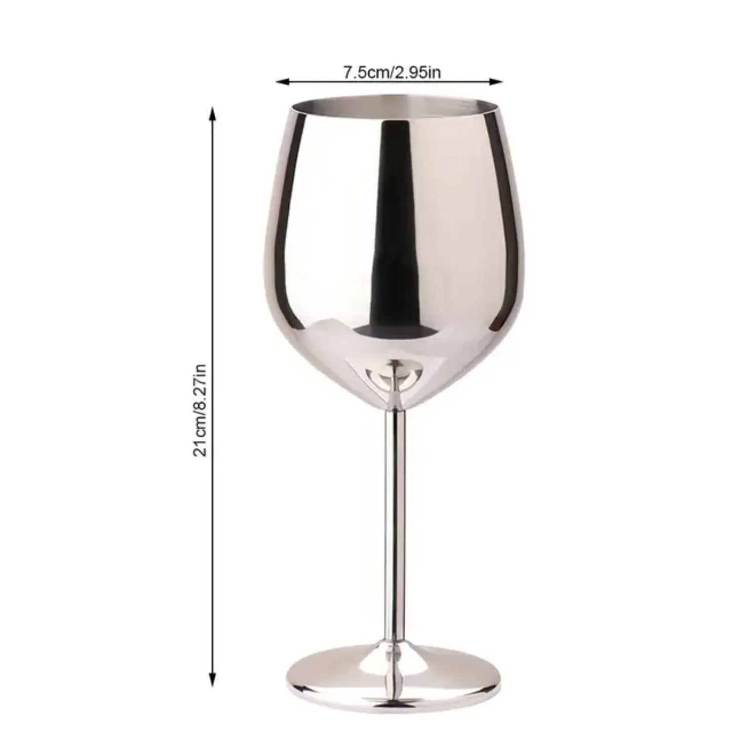 Stainless Steel Wine Glass Single-layer Drinkware