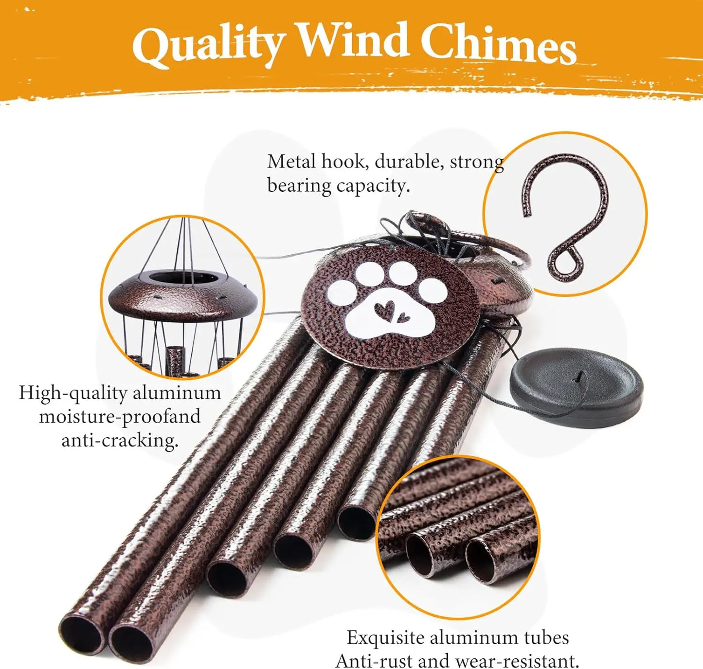 25 Inch Pet Memorial Wind Chimes