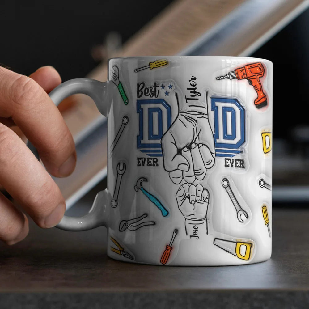 Personalized Dad Mug  3D Text Effect