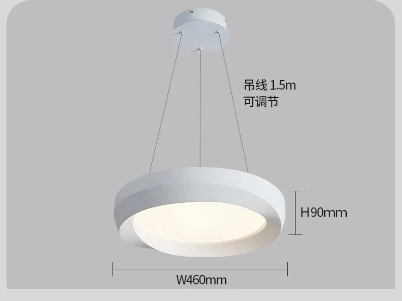Wood Color LED Chandelier Nordic Design Bar Lamp