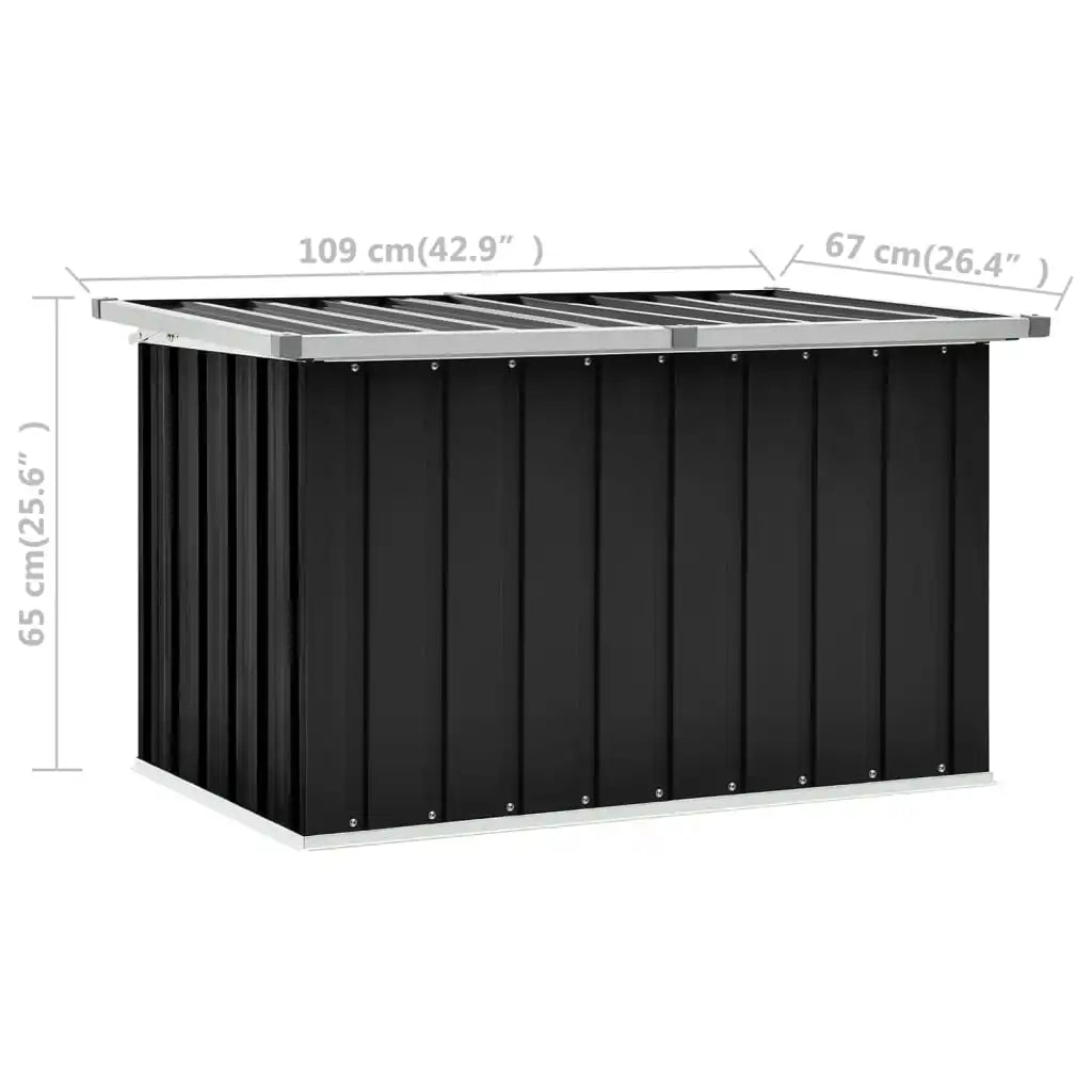 Garden storage box Anthracite 129x67x65 cm