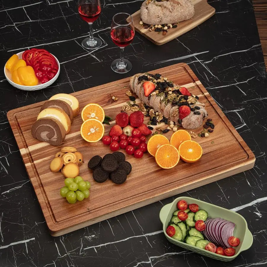 24 x 18 In Acacia Cutting Board for Kitchen, XXL