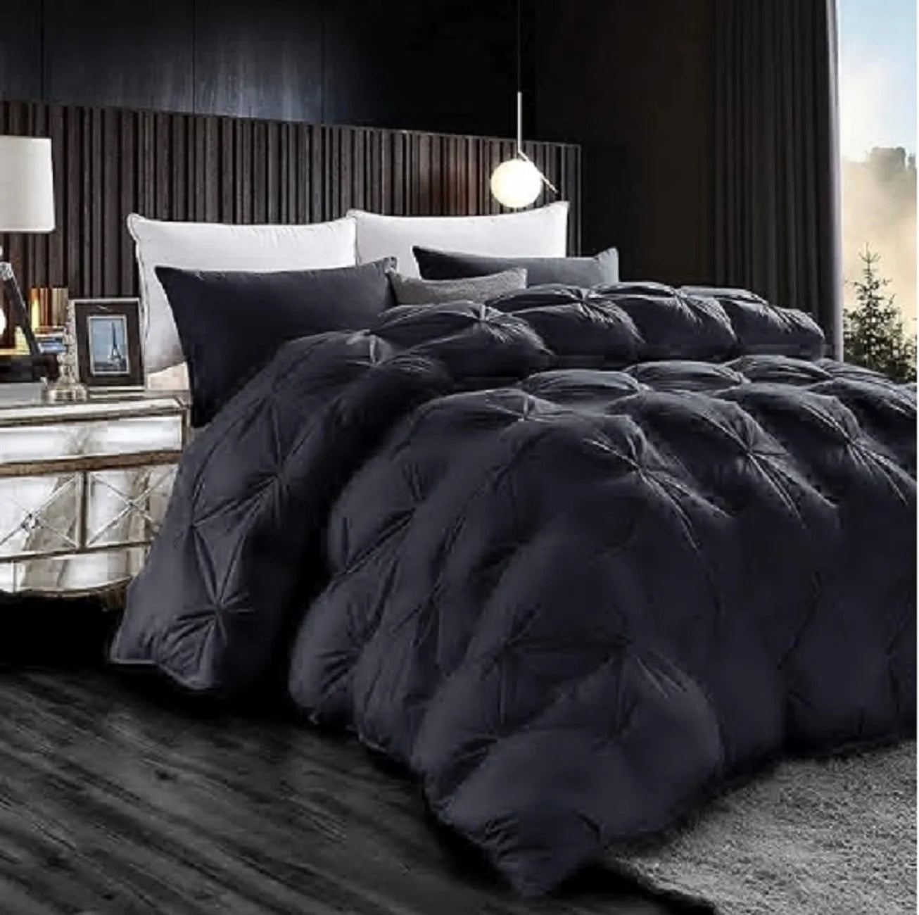 Goose Down Feather Fiber Comforter California King Duvet Insert,