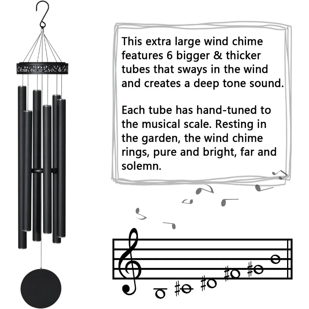 60" Extra Large Wind Chimes for Outside Deep Tone