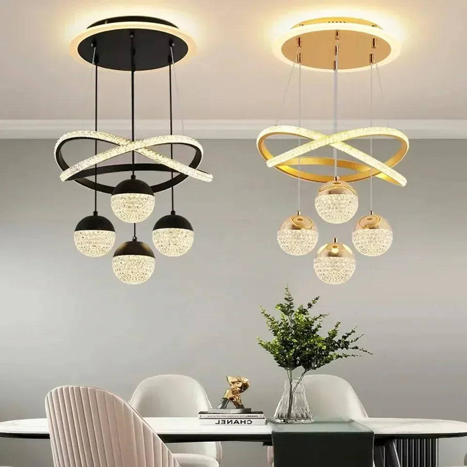 LED Lamp Ring Dimmable Chandelier Pendant Light