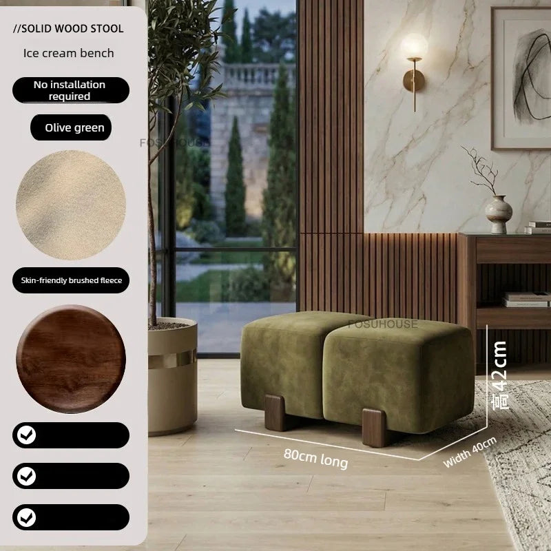 Italian Designer Ottoman Bench for Entryway