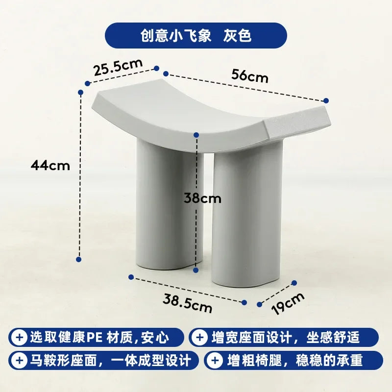 Plastic Nordic Stools  Pouf