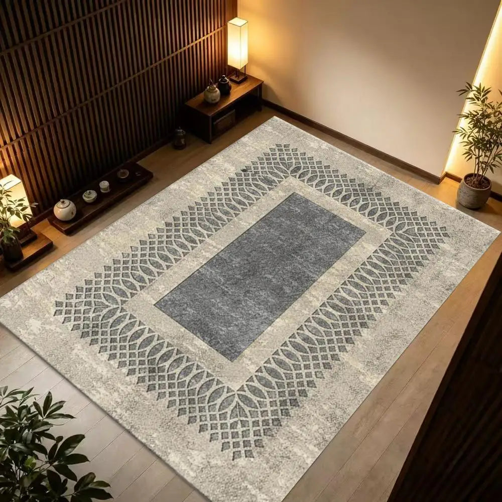 Neutral Modern Rug, Soft & Comfortable, Easy to Maintain, Machine Washable