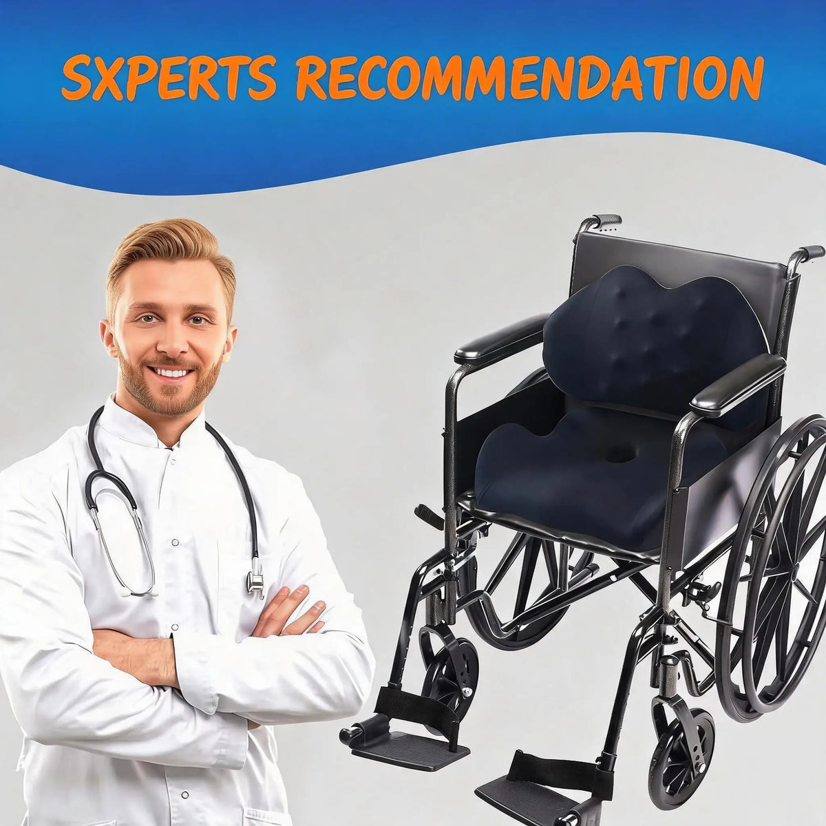 Orthopedic Memory Foam Seat Cushion & Lumbar Support