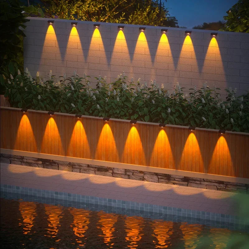 1/2/4PCS Waterproof Solar Step Lights Outdoor