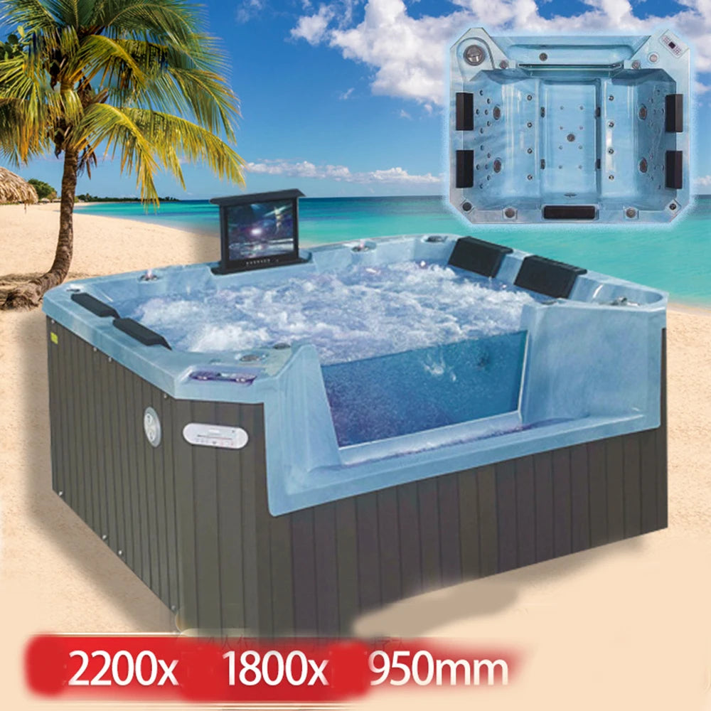 2200X1800X950mm 4 People Swimming Pool Whirlpool