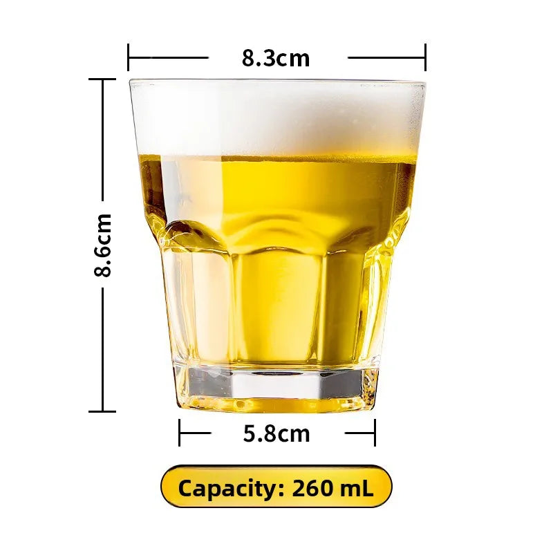 Large Capacity Beer Glass with Handle High End Glass Drinking Cup