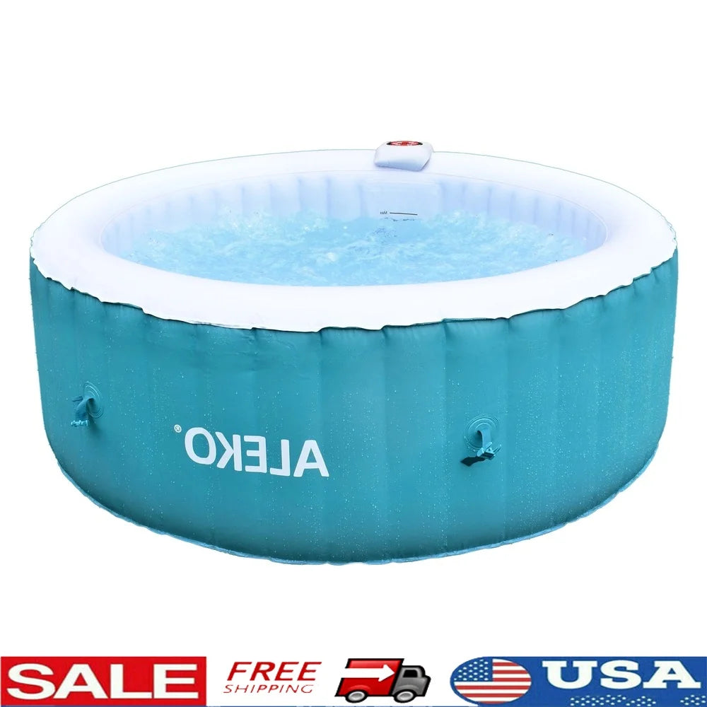 210 Gallon Inflatable Hot Tub Spa 4 Persons w/Cover