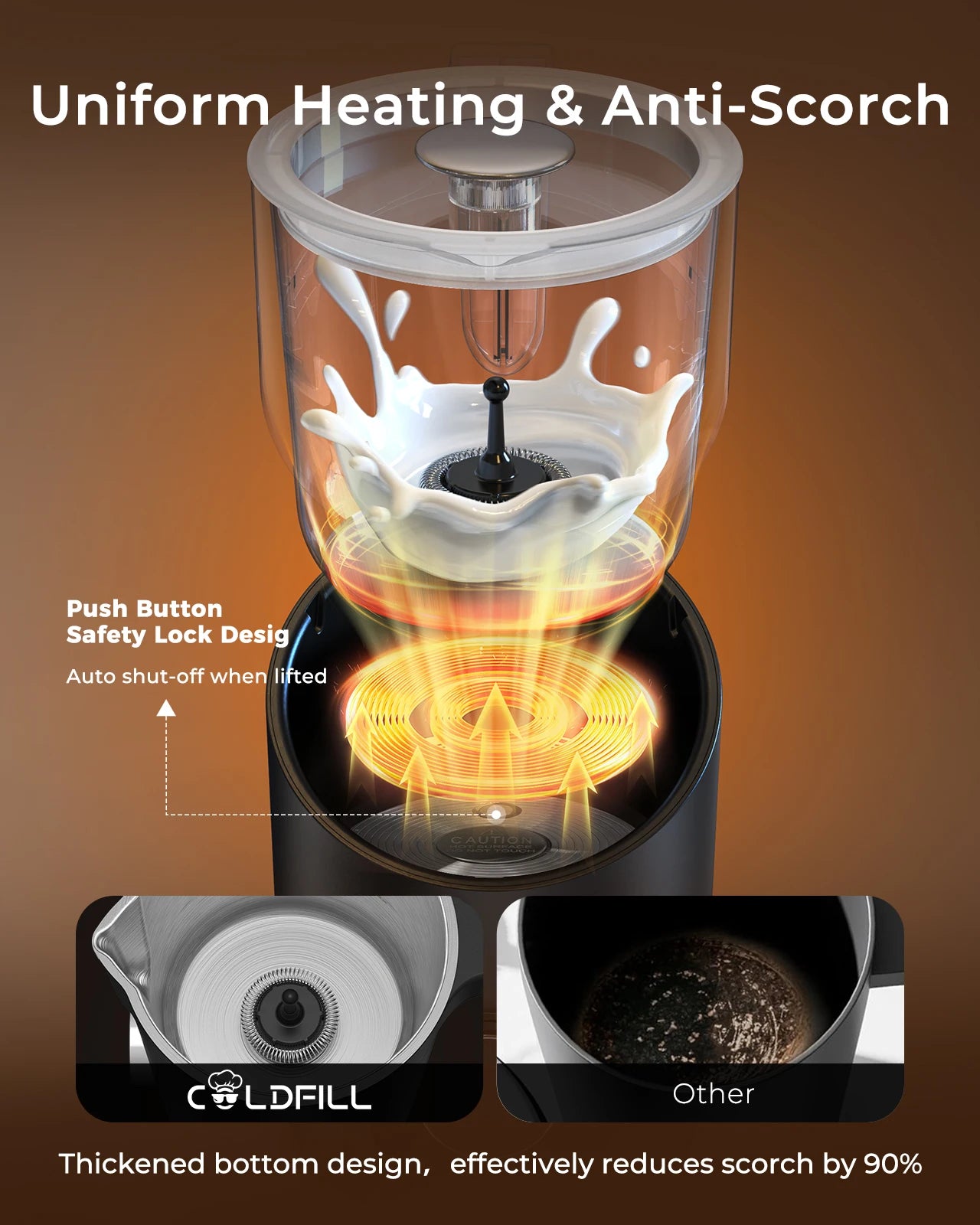 Milk Frother and Steamer, 8-in-1 Electric, 400ml