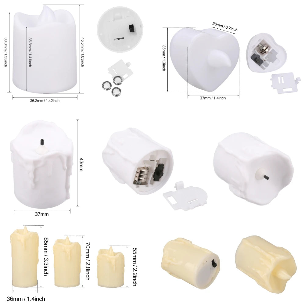 Flameless LED Votive Candles Set 100+Hour Lasting Electric Candles