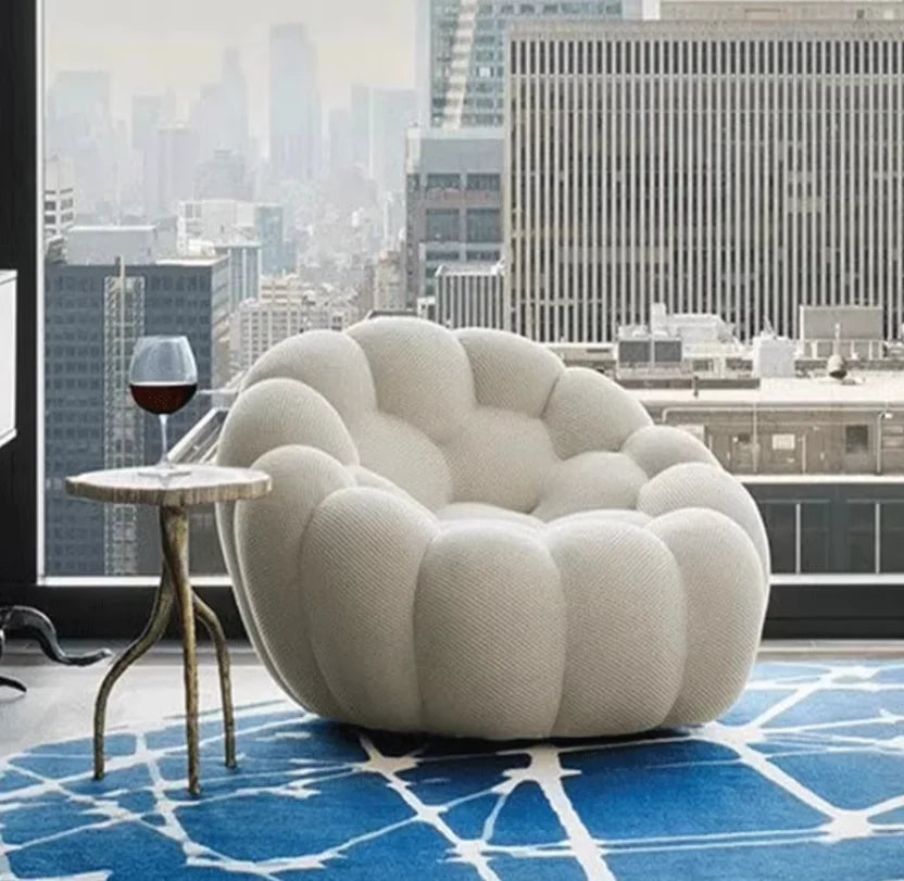 Modern Bubble Bean Bag Chair Sofa Oversized Fabric Upholstery