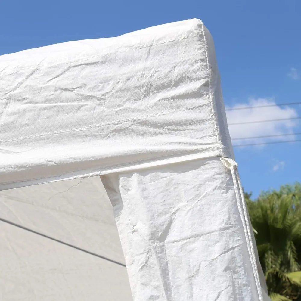 White 10'X30' Heavy Duty Outdoor Canopy Gazebo Tent W/Windows