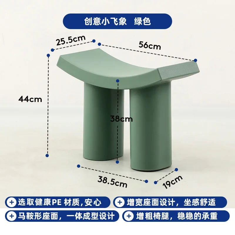 Plastic Nordic Stools  Pouf