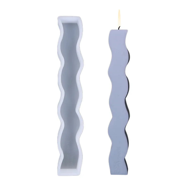 Long Strip Silicone Candle Mold Irregular Cylinder Candle Mold