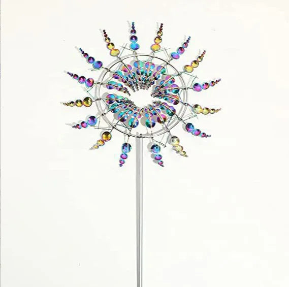 Unique Wind Collector Magical Kinetic Energy Metal Windmill Rotator