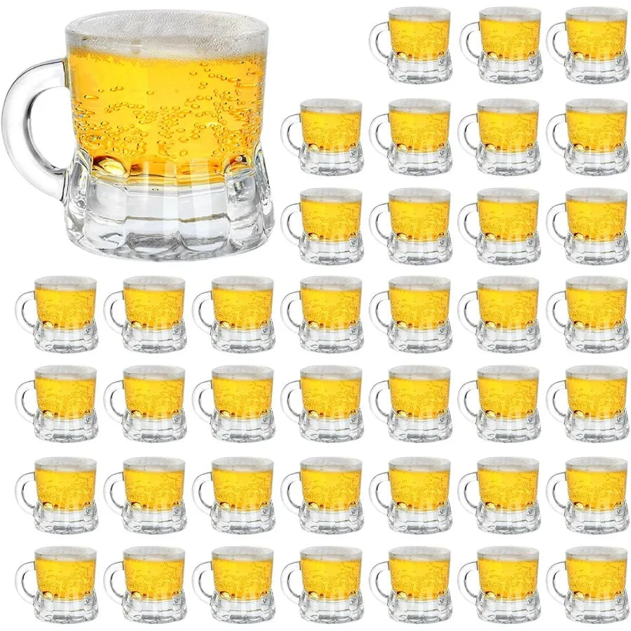 Mini Beer Mugs 40 Pcs Real Glass Shot Glasses 1 Oz