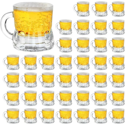 Mini Beer Mugs 40 Pcs Real Glass Shot Glasses 1 Oz