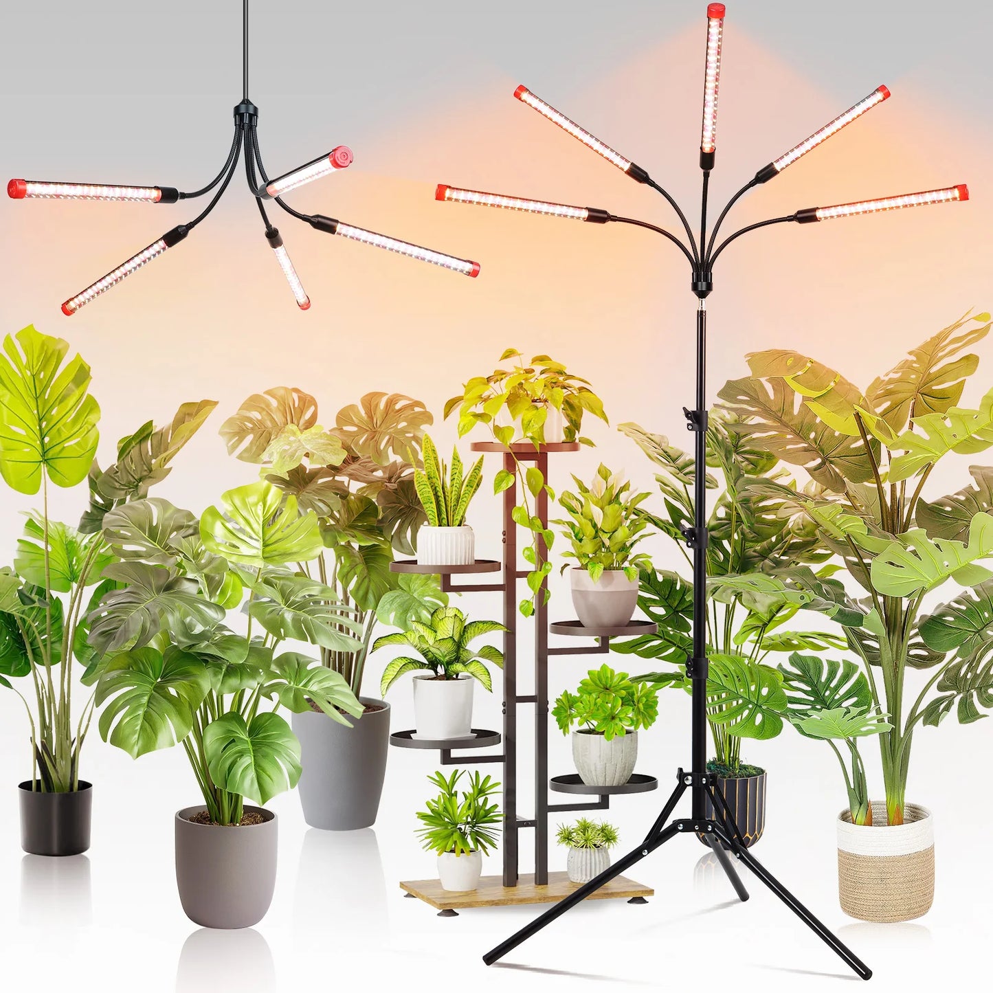 ! 45W, NOT 15W, , 5Head Stand Grow Lights